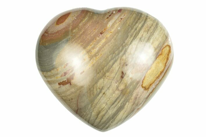 Wide, Polychrome Jasper Heart - Madagascar #254637